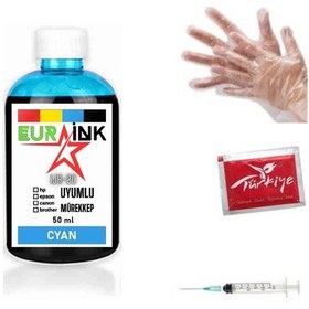Resim Canon Pixma G2400 Tanklı Yazıcı Uyumlu Mürekkep Cyan 50 Ml 