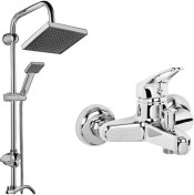 Resim Atlas Teknik Set Mix Banyo Bataryası Robot Yağmurlama Tepe Duş Seti 2'li 