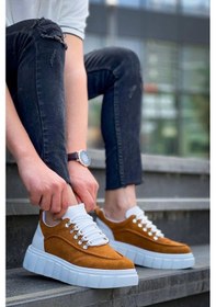 Resim Kb-x10 Kuback Taba Süet Beyaz Yüksek Taban Günlük Spor Ayakkabı Beyaz 