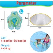 Resim Ebitda Çıkarılabilir Güneşlikli Oturaklı Bebek Yüzme Simidi - 3-12 Ay - 10-20 Kg Güvenli Ve Renkli Yüzme Deneyimi 