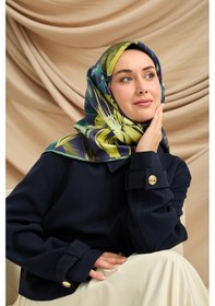 Resim Silk Home Twill İpek Eşarp 11480-81 Morcivert, Butter Yellow, Asit 