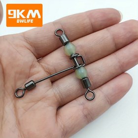 Resim 9KM 15 Adet 3 Yollu Döner, Deniz Balıkçılığı Malzemesi, Paslanmaz Çelik T Şekilli Balıkçılık Varil Döneri Işıklı Boncuklu, Balıkçılık Ekipmanları,Tuzlu su balıkçılığı,Tşekilli Döner,Namlu Döner,Yüksek Kaliteli Balıkçılık Malzemeleri,Hassas Döner,Balıkçılık Aksesuarı,Döner Takım,Derin Deniz 