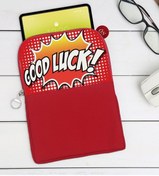 Resim Bk Gift Gift Pop Art Tasarımlı Taşınabilir Koruyucu Tablet Kılıfı & Organizer Çanta - Kırmızı-15 