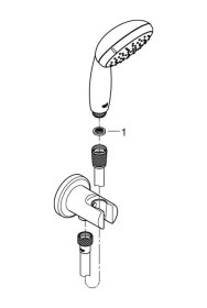 Resim Grohe Duş Sistemi Newtempesta 100 El Duş Seti 2 Akışlı 26406001 Krom 