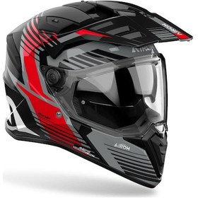 Resim Airoh Bandit Spicy Red Gloss Kask Kırmızı - Siyah 