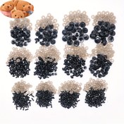 Resim 50 adet Güvenlik Gözleri - Amigurumi, Crochet ve DIY El Sanatları için Siyah Plastik Akrilik Gözler, Dolu Hayvanlar Yapımı Malzemeleri, 5mm-24mm, El Sanatları Malzemeleri | Yıkama Göz Tasarımı | Yıkama Göz Detayı, El Sanatları Malzemeleri 