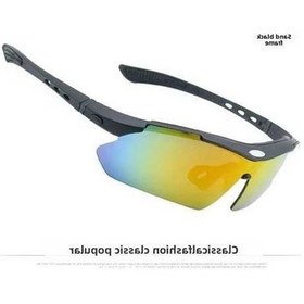 Resim Fastbuy Outdoor Spor Güneş Gözlüğü Bisiklet Koşu Polarizli Rüzgar Engelici Siyah Siyah 