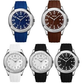 Resim Sones Skmeı 2399 Üç Gözlü Altı İğneli Çelik Bantlı Kuvars Saat Erkek İş Günlük Saati Altın 