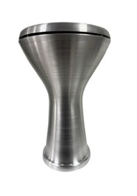 Resim Darbuka Düz Mat Gri Renk Tam Profesyonel Döküm Üst Kalite Siyah F 