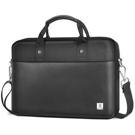 Resim WIWU Hali Serisi 1680D Su Geçirmez Polyester Kumaş Çapraz Vücut Askılı 15.6 inç Laptop Çantası Siyah 
