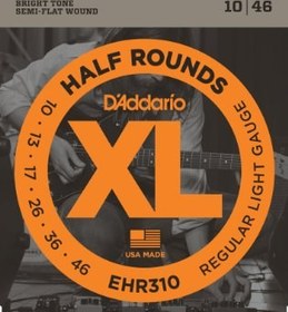 Resim D'Addario EHR310 XL Half Rounds Elektro Gitar Teli - Regular Light (10-46) 