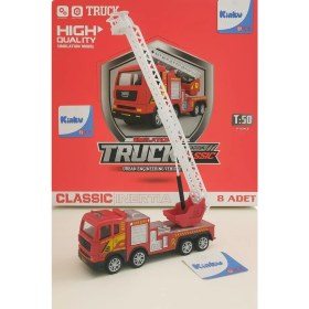 Resim Oyuncak Itfaiye Arabası Vinç Hareketli Oyuncak Sürtmeli Itfaiye 