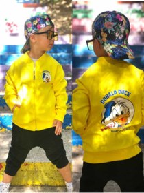 Resim BoBoKİD Çocuk Unisex Donald Duck Detaylı Yağmurluk-mont 