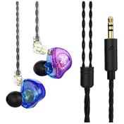 Resim Leezsing Qkz Ak6 Max Dinamik Sürücülü Kulak İçi Kulaklık - 106db Hassasiyet, 3.5mm Altın Kaplama Jak Mavi Mor Model: Qkz Ak6 Max 