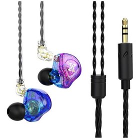 Resim Leezsing Qkz Ak6 Max Dinamik Sürücülü Kulak İçi Kulaklık - 106db Hassasiyet, 3.5mm Altın Kaplama Jak Mavi Mor Model: Qkz Ak6 Max 