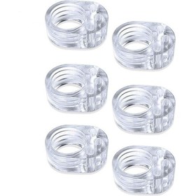 Resim Kapı Kolları İçin Duvar Koruyucusu 6'lı Paket Şeffaf 