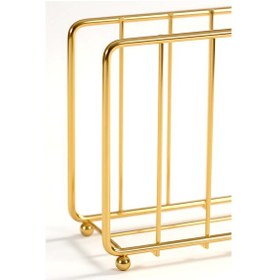 Resim Gold Kafes Metal Peçetelik Gold 