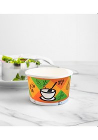 Resim 12 Oz Çorba Kasesi + Kapak - 250 Adet Çok Renkli 