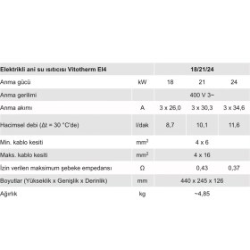 Resim Viessmann Vitotherm EI4 Ani Su Isıtıcı 