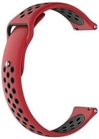 Resim Gpack Preo Pwatch S2 Kordon, Delikli Çift Renk Silikon, Kırmızı 