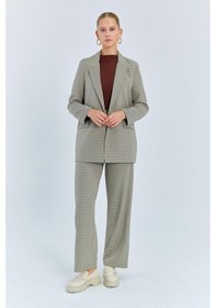 Resim Mixray 4580 Kadın Pitikare Blazer Ceket Vizon 