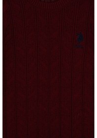 Resim U.s. Polo Assn. Erkek Çocuk Bordo Kazak /triko 50315638-vr014 Bordo 