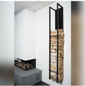 Resim Rake Metal Saclı Duvar Askılı Şömine Odunluğu 