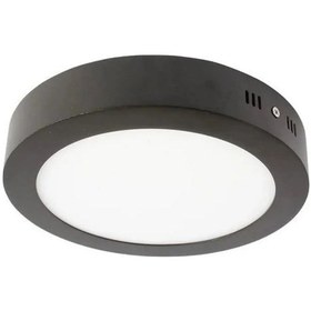 Resim Cata Ct-5235 18w Panel Led Armatür Siyah Yulvarlak Sıva Üstü Metal Kasa Sıcak Beyaz 3200k Siyah 