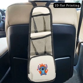 Resim Xuweiwei 1 Adet Disney Stitch Resmi Lisanslı Araç Organizer Cep Telefonu Tutucu Ve File Cepli Stitch Tasarım Tüm Arabalarla Uyumlu 