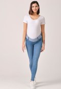 Resim BUSA Hamile Alt Karın Destekli Skinny Dar Paça Kot Pantolon Mavi 