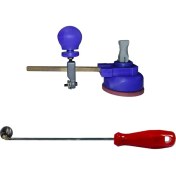 Resim Rulmanlı Açılı Doğalgaz Isıcam Menfez Açma Seti, Cam Pergel 25 cm + Tokmak 