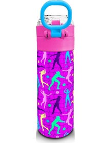 Resim Coral High Kids Pembe Mor Voleybol Desenli Pipetli Ve Direkt İçim Çelik Termos 500 Ml 31795 Pembe - Turkuaz 