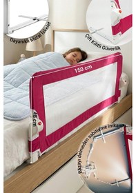 Resim Wellgro Littles 150 48 CM Yatak Bariyeri Çocuk Yatak Korkuluğu Pembe 