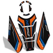 Resim Gp Kompozit Cf Moto 250 Sr 2020-2024 Uyumlu Tank Pad Seti Turuncu-mavi 