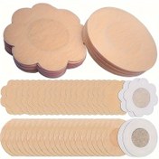 Resim 50/100 Adet Tek Kullanımlık Göğüs Şekillendirici Pasties - Ultra İnce Dikişsiz Yapışkan Nipel Kapakları, Gül Desenli ve Simli Detaylar, Kaymaz Örtü, Gelinlik ve Özel Günler İçin 