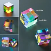 Resim 1 adet RGB Kombinasyon Dağılım Prizma Küpü, Optik Cam X-Küp, Fiberglas Malzeme, Karışık Renk, 14+ Yaş İçin Eğitici Hediye, Yenilikçi Bilim Oyuncak, Optik Deneyler | Renkli Prizma | Yönlü Yüzey 