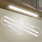 Resim Dolaplar Altı Manyetik LED Şerit Işıklar - USB Güçlü, Fırçalanmış Plastik Kaplama, Şerit Armatür Tipi, Mıknatıs Montajı, Mutfak, Raf, Vitrin İçin Düşük Voltajlı Aplik Aydınlatma - Pilsiz - Çoklu Boyutlar 