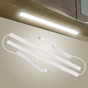 Resim Dolaplar Altı Manyetik LED Şerit Işıklar - USB Güçlü, Fırçalanmış Plastik Kaplama, Şerit Armatür Tipi, Mıknatıs Montajı, Mutfak, Raf, Vitrin İçin Düşük Voltajlı Aplik Aydınlatma - Pilsiz - Çoklu Boyutlar 