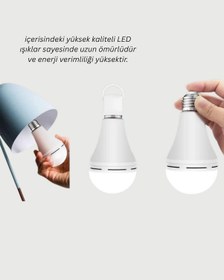 Resim Şarjlı Led Ampul 30 Watt Nrzsnt - 58 Soğuk Beyaz 