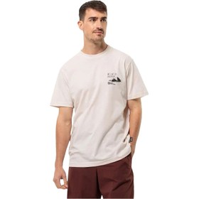 Resim Jack Wolfskin Erkek Tişört Discover T Krem 