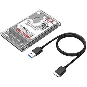 Resim Transparan 2.5 İnç Sata Usb 3.0 Harddisk Kutusu Notebook Ssd İçin 