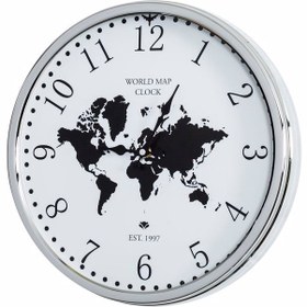 Resim Vitale Krom Kaplama Duvar Saati AK.GLB0020 40cm 