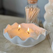 Resim 3D Kabuk Mum Tutucu Silikon Kalıp Okyanus Kefesi Tepsisi Reçine Kalıp Epoksi Reçine Döküm Mum Kapları Kalıbı DIY Beton Takı Mum Kapları Kase Kalıbı Reçine Sanat Depolama El Sanatları Sukulent Pot Dekorasyon 
