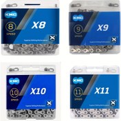 Resim Dağ, Yol, Sabit Vites ve Tek Vites Bisikletler için KMC 8/9/10/11 Hızlı Bisiklet Zinciri - Dayanıklı Volfram Çeliği ile Mavi ve Sarı Detaylar, Geliştirilmiş Dayanıklılık ve Performans, Dağ Bisikleti Aksesuarları, Şık Tasarım, Dayanıklı Yapı 