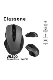 Resim Classone WL600 Serisi Kablosuz Mouse Siyah Classone