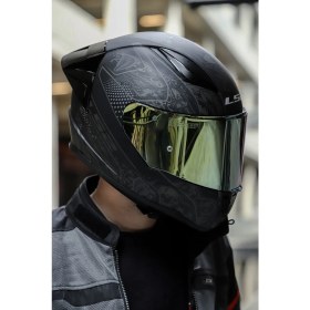Resim LS2 Rapıd 2 Race Crypt Mat Siyah Kask M Beden Hafif Polikarbon Malzeme ile Gelişmiş Havalandırma 