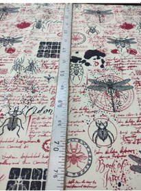 Resim Renkli Gazete Kağıdı Desenli Dijital Kumaş 