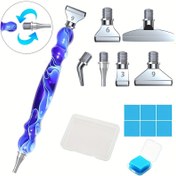 Resim 5 Değiştirilebilir Metal Uçlu Polyresin Elmas Boyama Kalem Seti, DIY 5D Elmas Sanat Alet Seti - Çok Amaçlı Alıcı ve Tırnak Sanatı Uygulama Aksesuarları ile Depolama Kutusu (1 Set) 