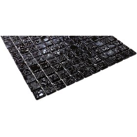 Resim MozaiKristaL Yaşam Alanlarının Tüm Yüzeyleri Için 25x25 Mm Siyah Cam Mozaik. ( 1 Koli = 1 M2 Fiyatıdır ) 