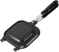 Resim Komdndht 1 adet sandviç tava ekmek somun tava pişirme yumurta ocaklar tencere çift pasta demir ekmek kızartma makinesi sandviç makinesi siyah alüminyum omlet makinesi 